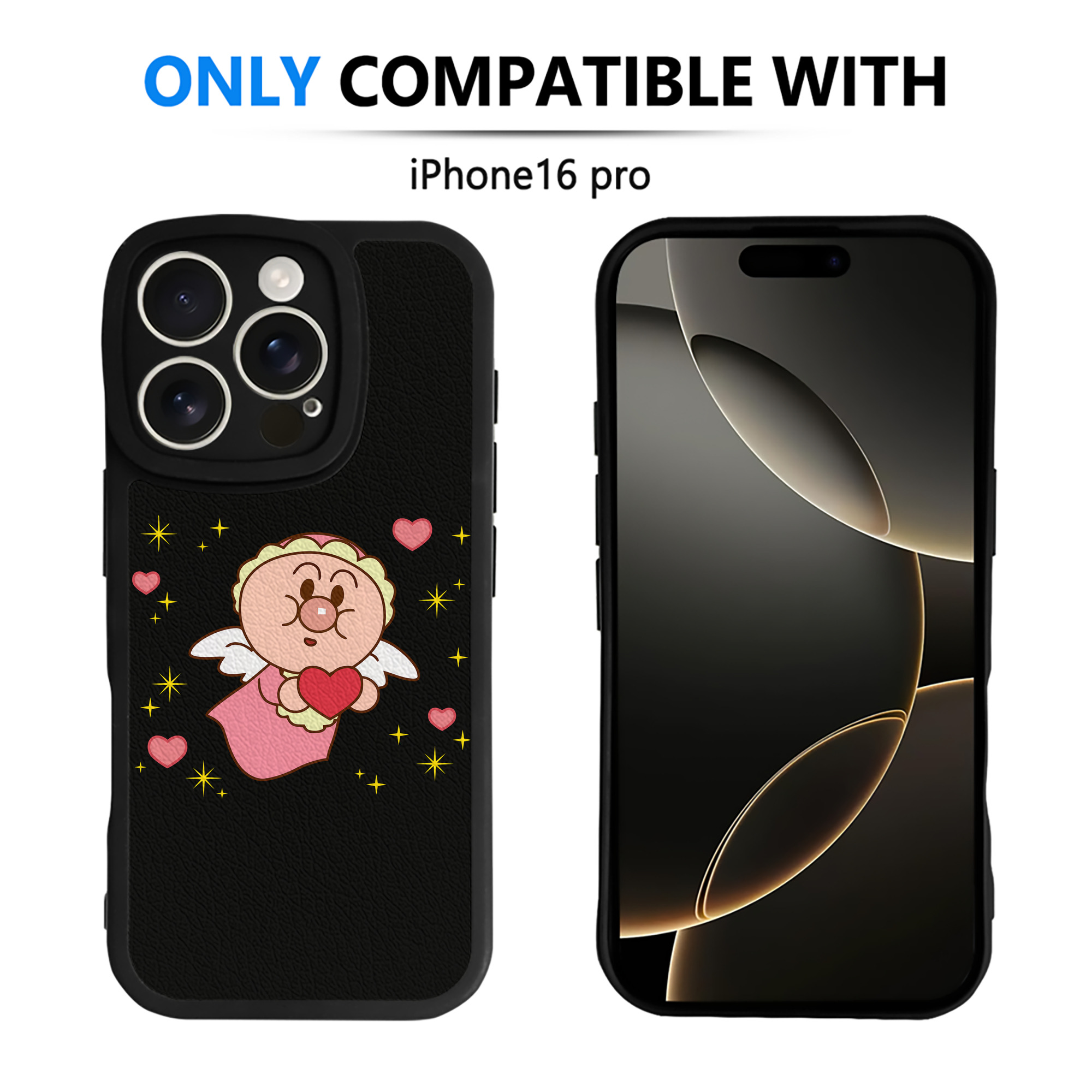 （画像用） アンパンマン Anpanman 【iPhone 16シリーズ対応】シリコンスマホケース（レザー調） 材質：シリコン